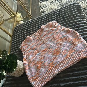 Multicolor Knit Sleeveless Sweater